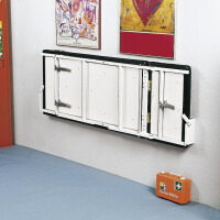 Wandklappliege für kleine Räume - klappbare Ruheraumliege - Erste Hilfe Liege - Untersuchungsliege B2000 x H500 x T700 mm