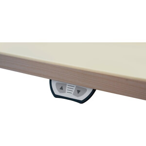 Schreibtisch E-Flex H650-1250xB1800xT800mm Ahorn/silber...