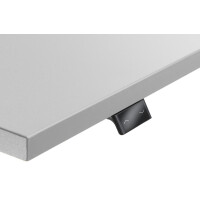 Elektrisch Höhenverstellbarer Schreibtisch, MULTI M pro, Lichtgrau/Alusilber RAL 9006, Rechteck, B1600 x T800 x H650-1250
