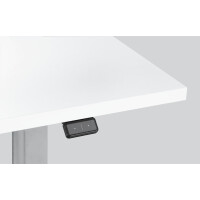 Sitz-/Stehschreibtische COMFORT MULTI M pro, Weiß/Weiß RAL 9016, Rechteck, B1200 x T800 x H640-1300