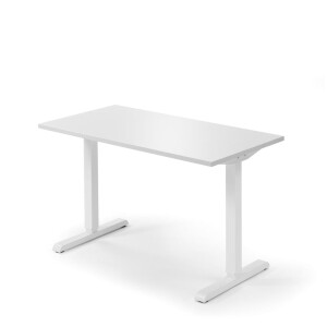 Sitz-/Stehtisch MULTI M, Weiß/Weiß, Rechteck, B1600 x T650 x H715-1205