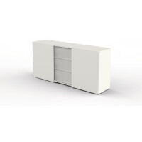 Sideboard M-ove H740xB1600xT500mm weiß 2 Türen,3 Schubl.mittig