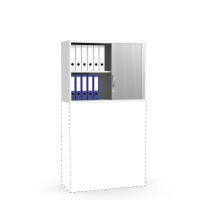 Rollladen-Aufsatzschrank Multi M pro, Weiß, B1000 x T420 x H750