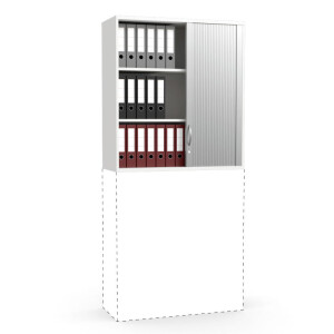 Rollladen-Aufsatzschrank Multi M pro, Weiß, B1000 x T420 x H1110