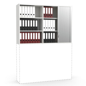 Rollladen-Aufsatzschrank Multi M pro, Weiß, B1600 x T420 x H1110