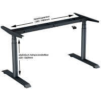 Schreibtischgestell | Tischgestell elektrisch höhenverstellbar, Rundsäule, verschiedene Ausführungen & Farben