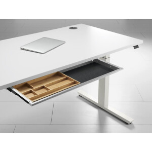 Schublade XL für Schreibtisch, Alusilber, B760 x...
